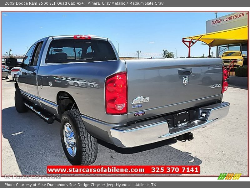 Mineral Gray Metallic / Medium Slate Gray 2009 Dodge Ram 3500 SLT Quad Cab 4x4