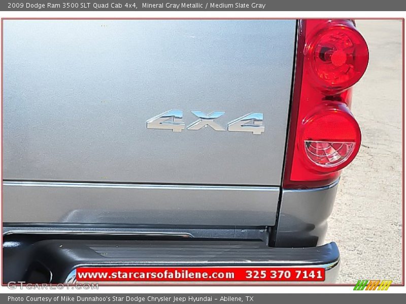 Mineral Gray Metallic / Medium Slate Gray 2009 Dodge Ram 3500 SLT Quad Cab 4x4