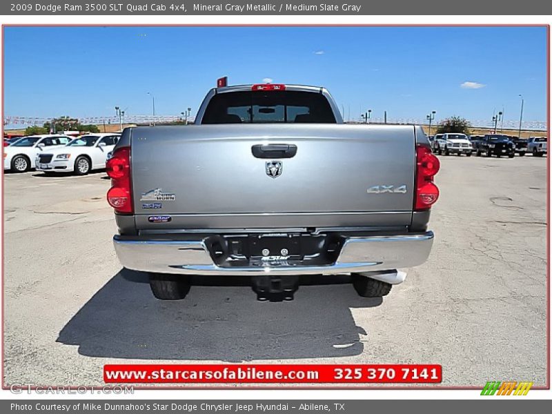 Mineral Gray Metallic / Medium Slate Gray 2009 Dodge Ram 3500 SLT Quad Cab 4x4