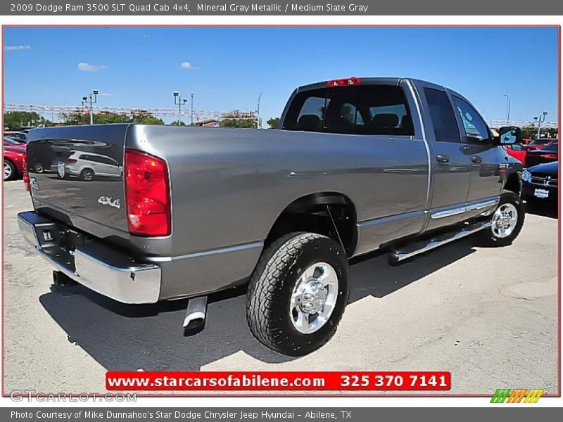 Mineral Gray Metallic / Medium Slate Gray 2009 Dodge Ram 3500 SLT Quad Cab 4x4