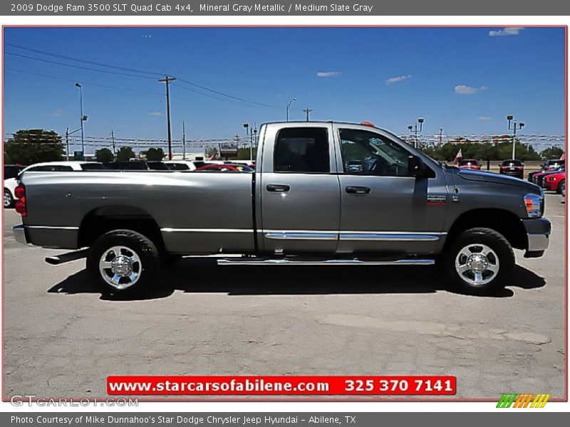 Mineral Gray Metallic / Medium Slate Gray 2009 Dodge Ram 3500 SLT Quad Cab 4x4