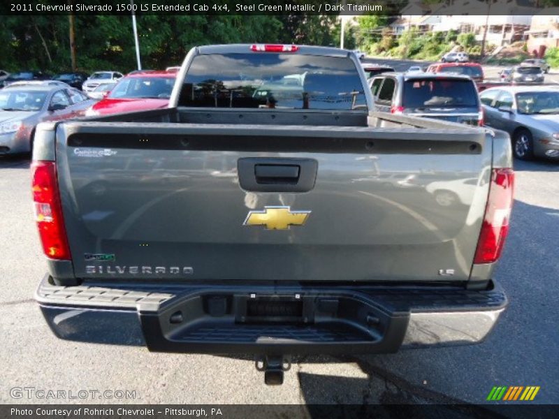 Steel Green Metallic / Dark Titanium 2011 Chevrolet Silverado 1500 LS Extended Cab 4x4