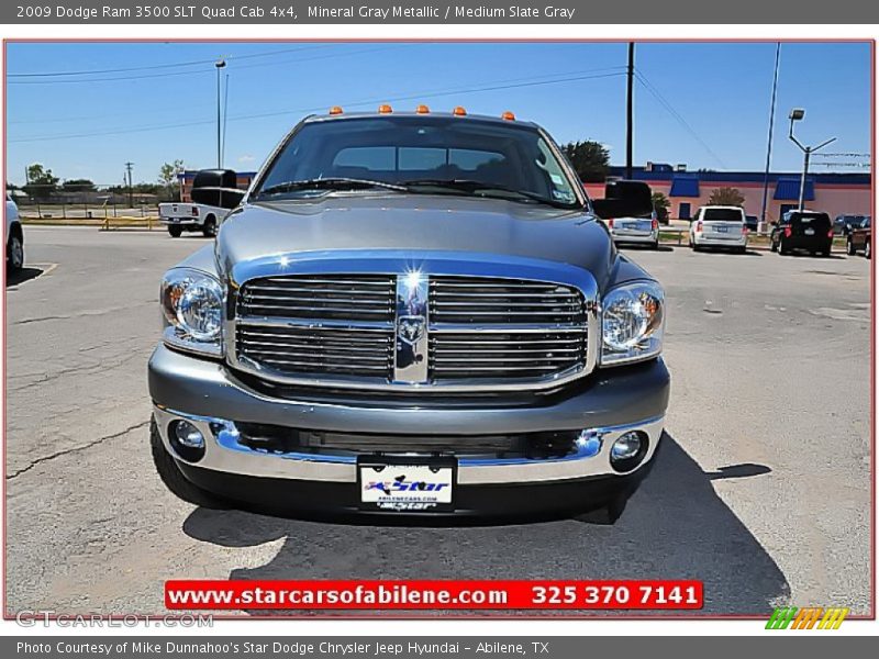 Mineral Gray Metallic / Medium Slate Gray 2009 Dodge Ram 3500 SLT Quad Cab 4x4