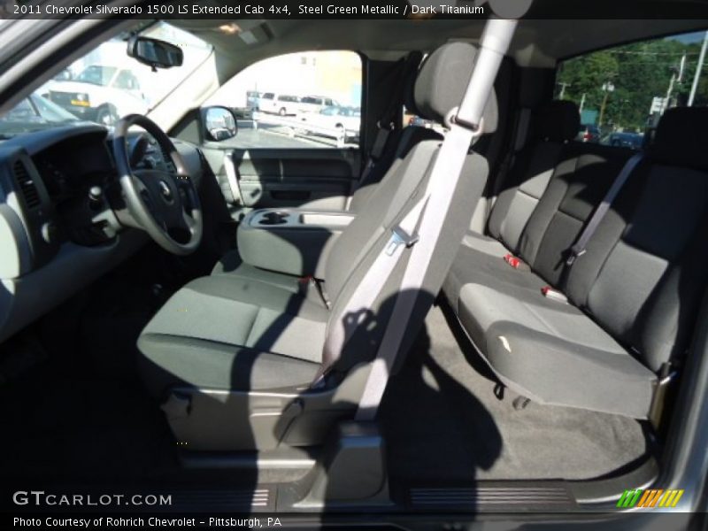 Steel Green Metallic / Dark Titanium 2011 Chevrolet Silverado 1500 LS Extended Cab 4x4