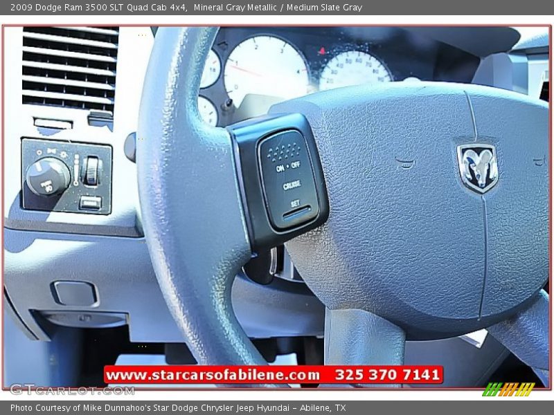 Mineral Gray Metallic / Medium Slate Gray 2009 Dodge Ram 3500 SLT Quad Cab 4x4