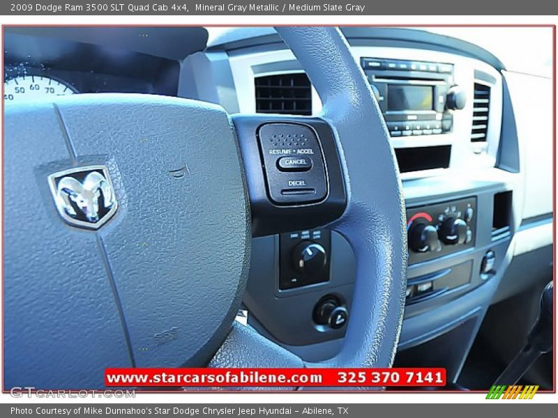 Mineral Gray Metallic / Medium Slate Gray 2009 Dodge Ram 3500 SLT Quad Cab 4x4