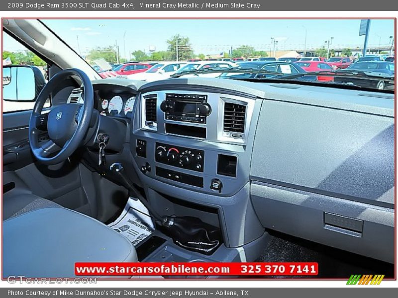 Mineral Gray Metallic / Medium Slate Gray 2009 Dodge Ram 3500 SLT Quad Cab 4x4