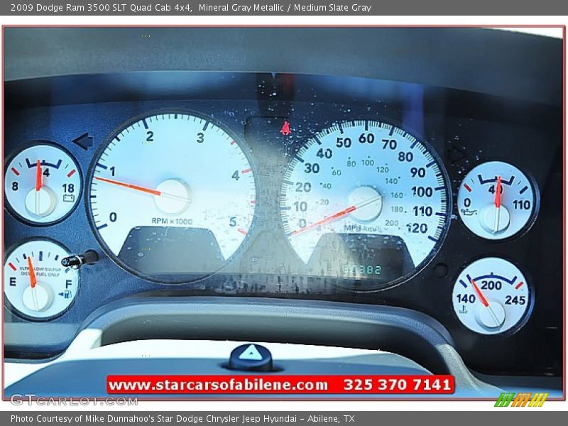 Mineral Gray Metallic / Medium Slate Gray 2009 Dodge Ram 3500 SLT Quad Cab 4x4