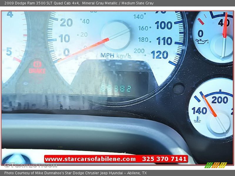 Mineral Gray Metallic / Medium Slate Gray 2009 Dodge Ram 3500 SLT Quad Cab 4x4
