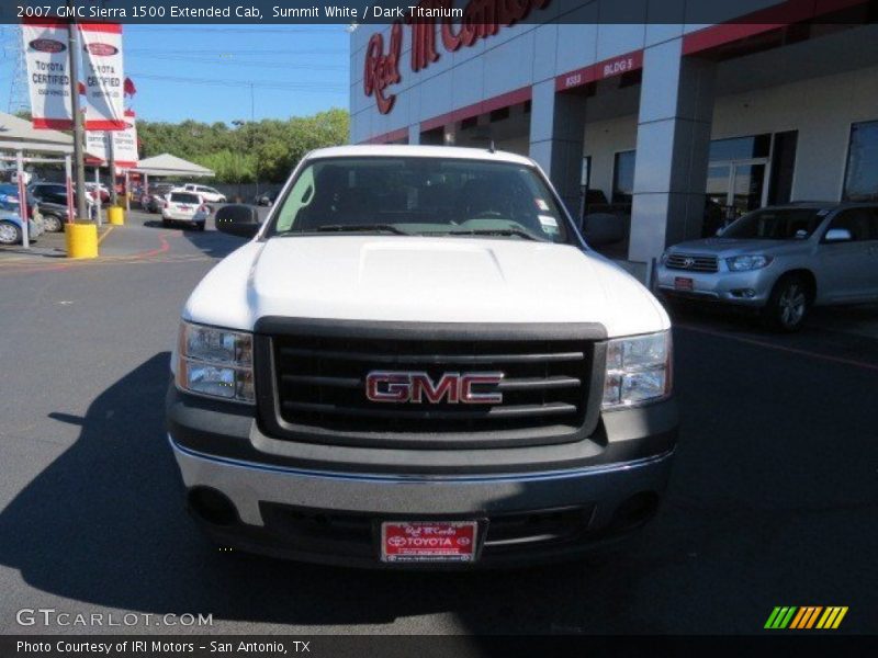 Summit White / Dark Titanium 2007 GMC Sierra 1500 Extended Cab