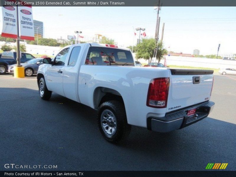 Summit White / Dark Titanium 2007 GMC Sierra 1500 Extended Cab