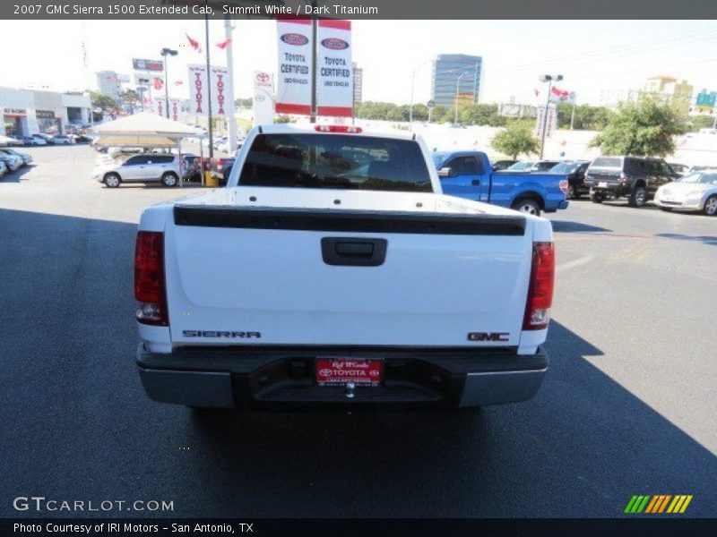 Summit White / Dark Titanium 2007 GMC Sierra 1500 Extended Cab