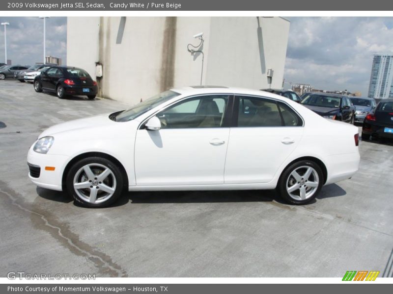 Candy White / Pure Beige 2009 Volkswagen Jetta SEL Sedan