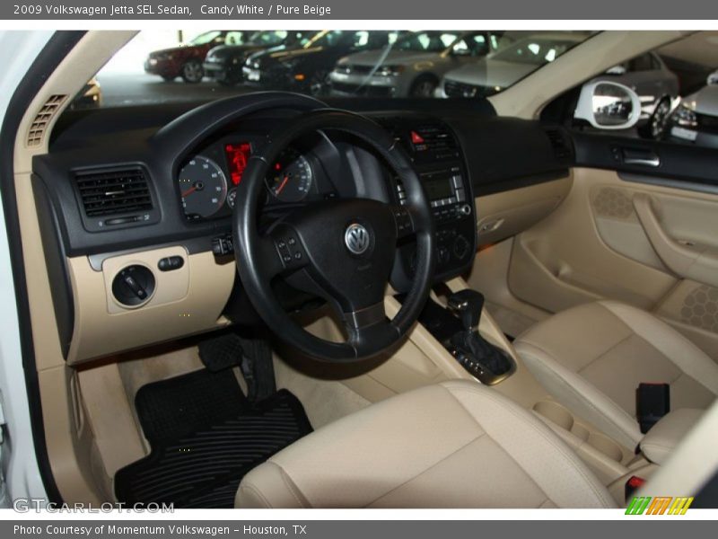 Candy White / Pure Beige 2009 Volkswagen Jetta SEL Sedan