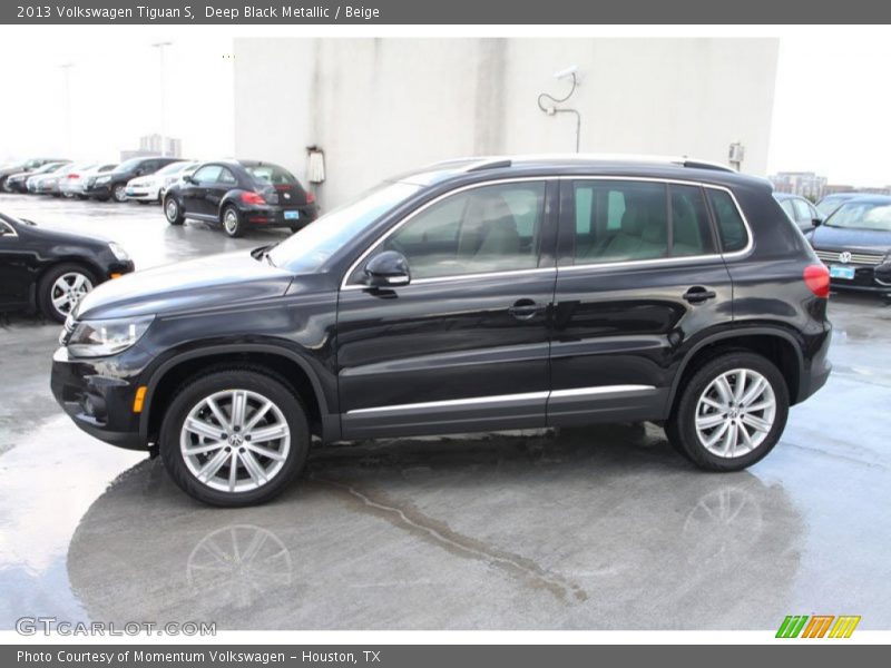 Deep Black Metallic / Beige 2013 Volkswagen Tiguan S