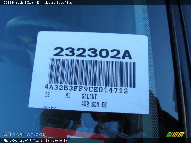 Kalapana Black / Black 2012 Mitsubishi Galant ES