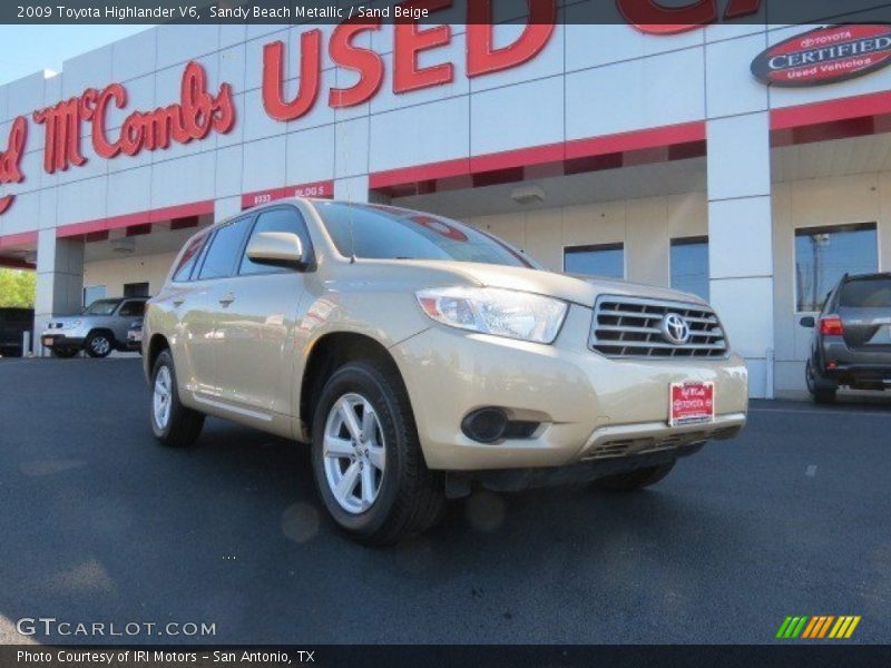 Sandy Beach Metallic / Sand Beige 2009 Toyota Highlander V6