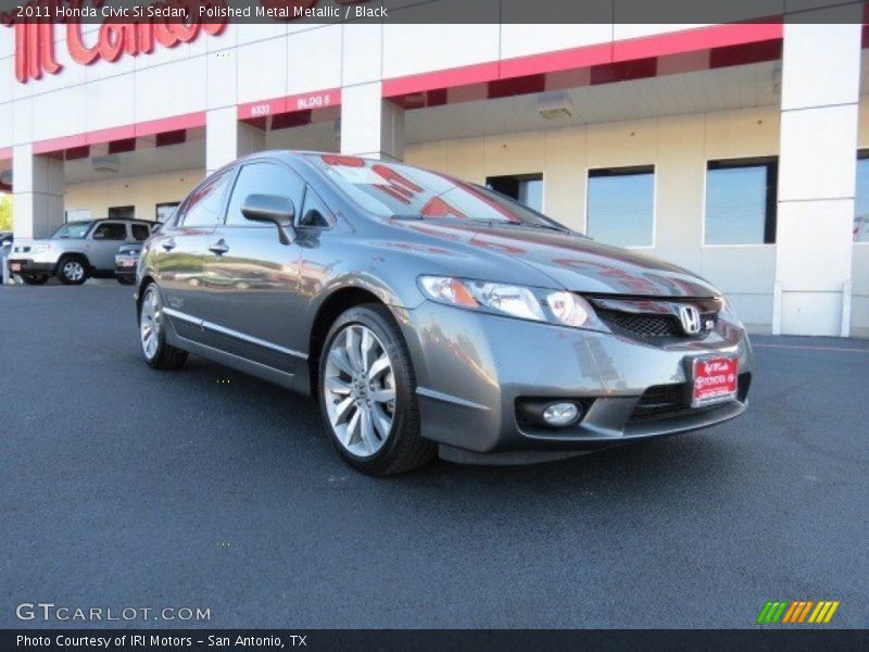 Polished Metal Metallic / Black 2011 Honda Civic Si Sedan