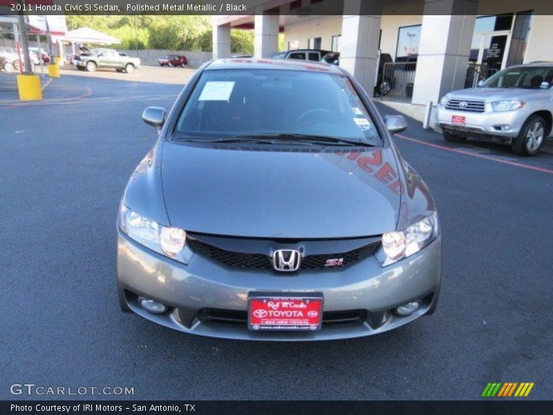 Polished Metal Metallic / Black 2011 Honda Civic Si Sedan