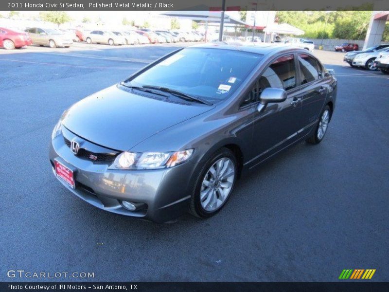 Polished Metal Metallic / Black 2011 Honda Civic Si Sedan