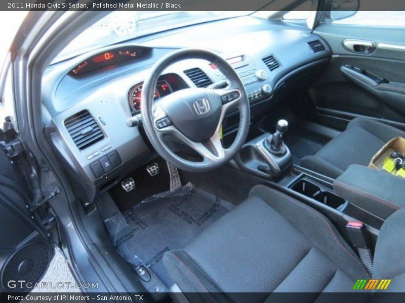 Polished Metal Metallic / Black 2011 Honda Civic Si Sedan