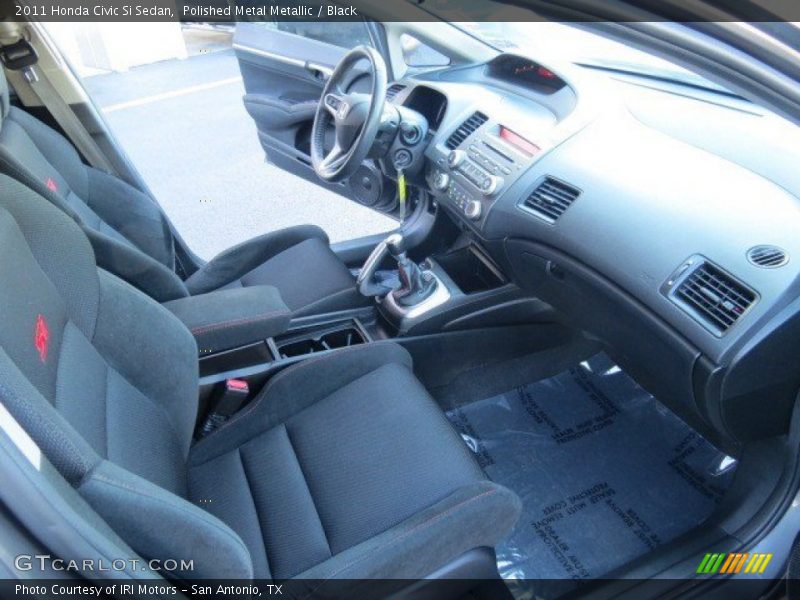 Polished Metal Metallic / Black 2011 Honda Civic Si Sedan