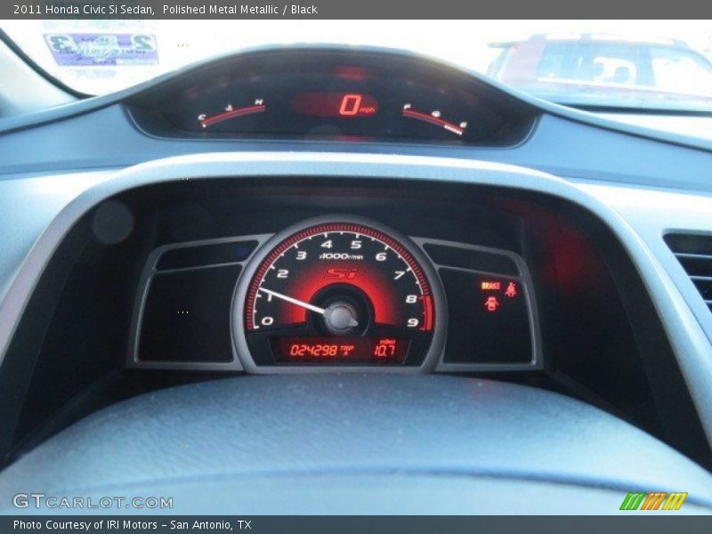 Polished Metal Metallic / Black 2011 Honda Civic Si Sedan