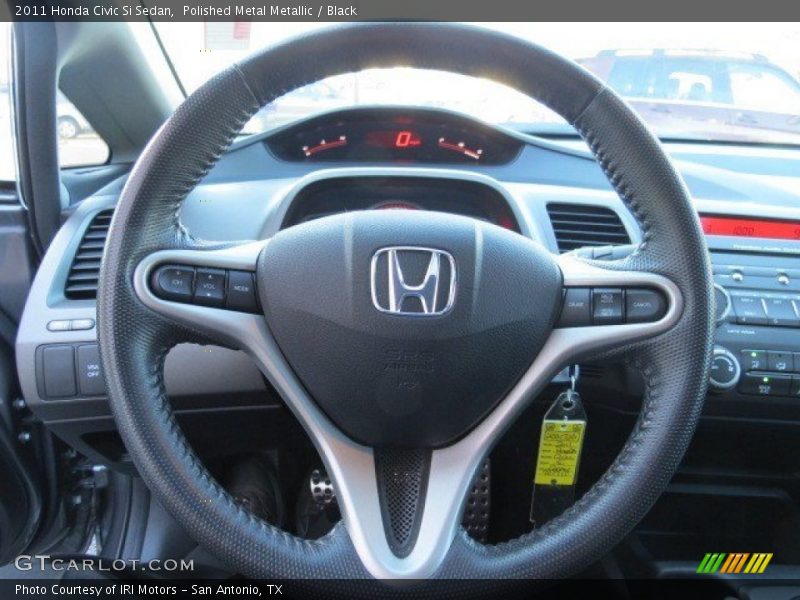 Polished Metal Metallic / Black 2011 Honda Civic Si Sedan