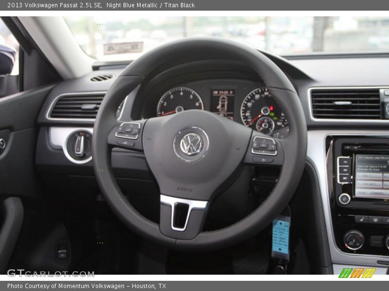 Night Blue Metallic / Titan Black 2013 Volkswagen Passat 2.5L SE