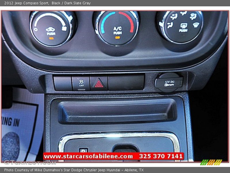 Black / Dark Slate Gray 2012 Jeep Compass Sport