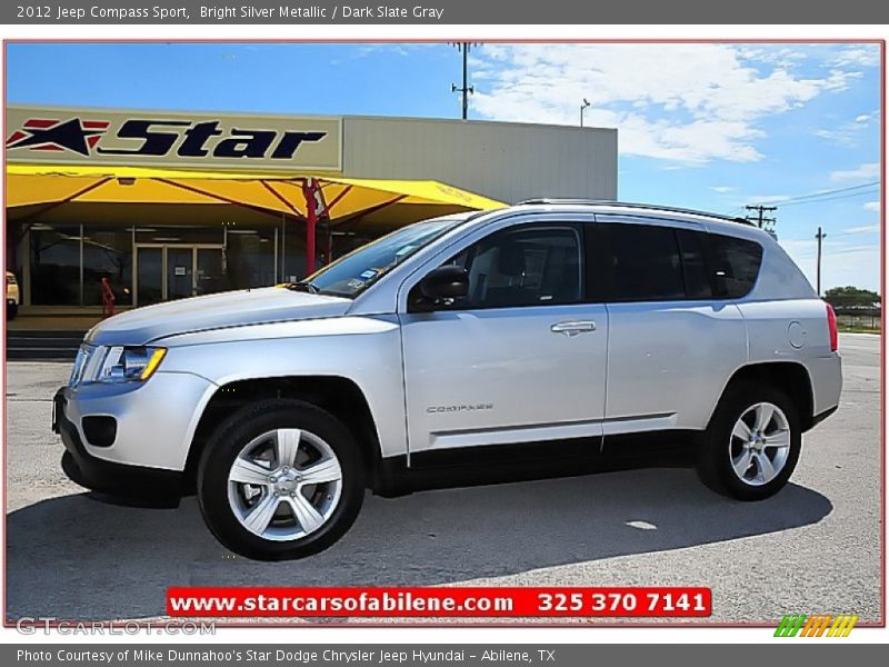 Bright Silver Metallic / Dark Slate Gray 2012 Jeep Compass Sport
