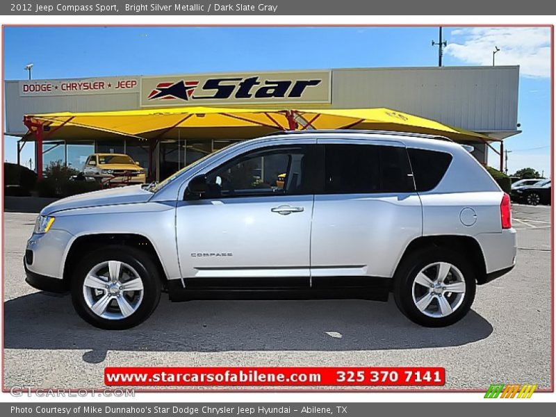 Bright Silver Metallic / Dark Slate Gray 2012 Jeep Compass Sport