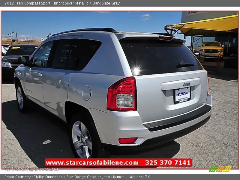 Bright Silver Metallic / Dark Slate Gray 2012 Jeep Compass Sport