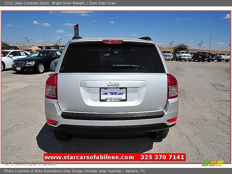 Bright Silver Metallic / Dark Slate Gray 2012 Jeep Compass Sport