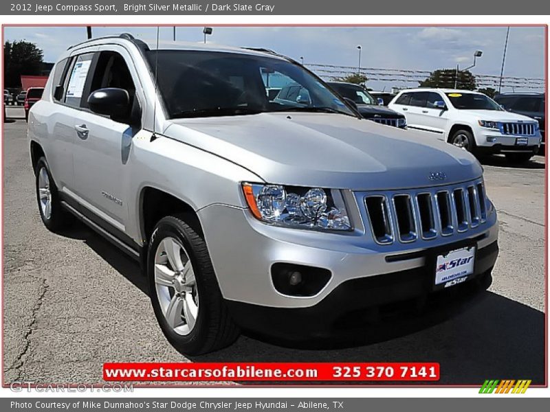 Bright Silver Metallic / Dark Slate Gray 2012 Jeep Compass Sport