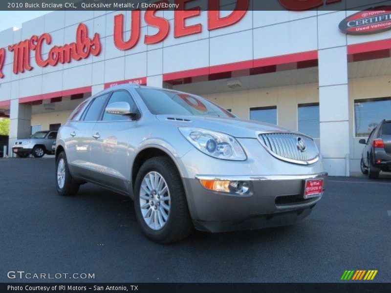 Quicksilver Metallic / Ebony/Ebony 2010 Buick Enclave CXL
