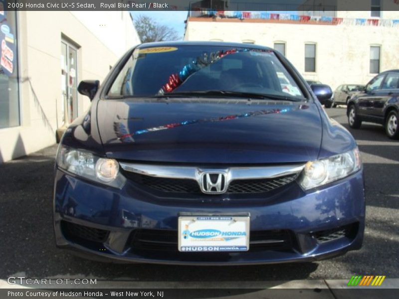 Royal Blue Pearl / Black 2009 Honda Civic LX-S Sedan