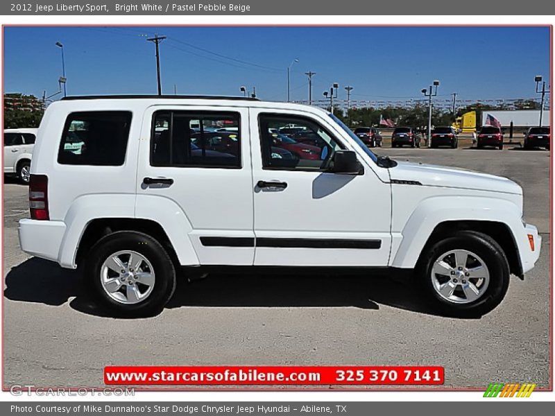 Bright White / Pastel Pebble Beige 2012 Jeep Liberty Sport