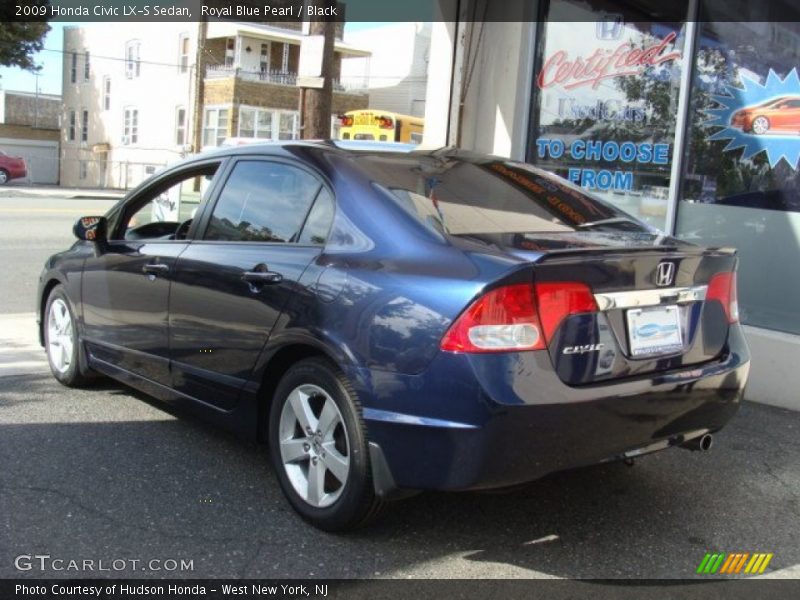 Royal Blue Pearl / Black 2009 Honda Civic LX-S Sedan