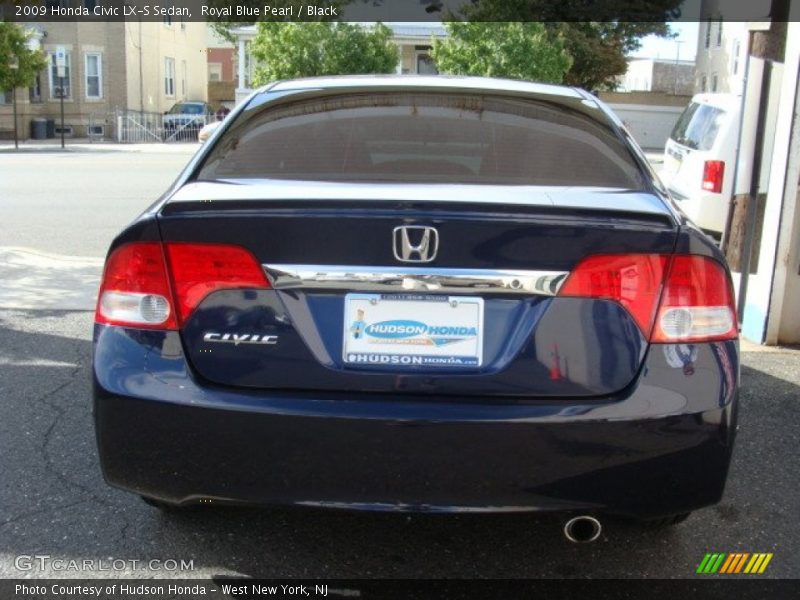 Royal Blue Pearl / Black 2009 Honda Civic LX-S Sedan