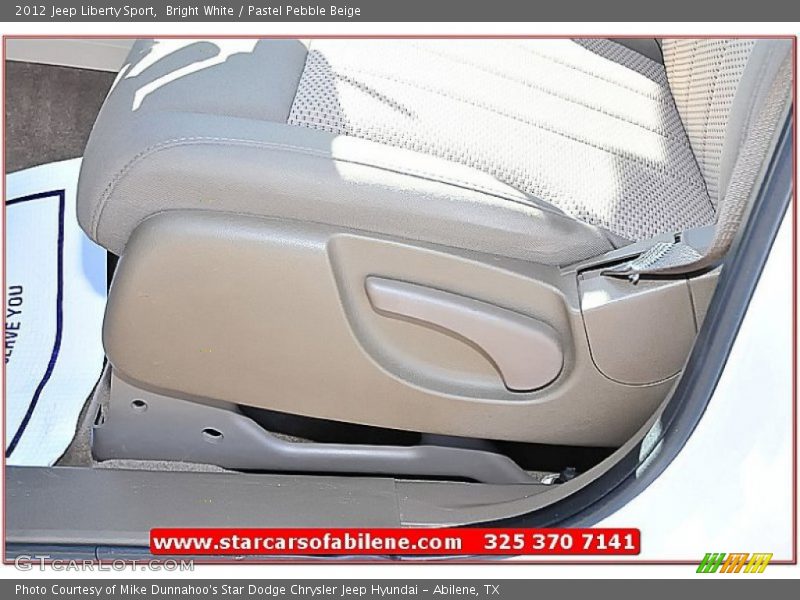 Bright White / Pastel Pebble Beige 2012 Jeep Liberty Sport