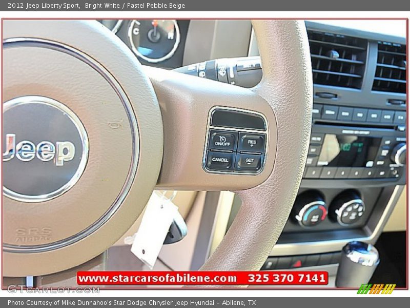 Bright White / Pastel Pebble Beige 2012 Jeep Liberty Sport