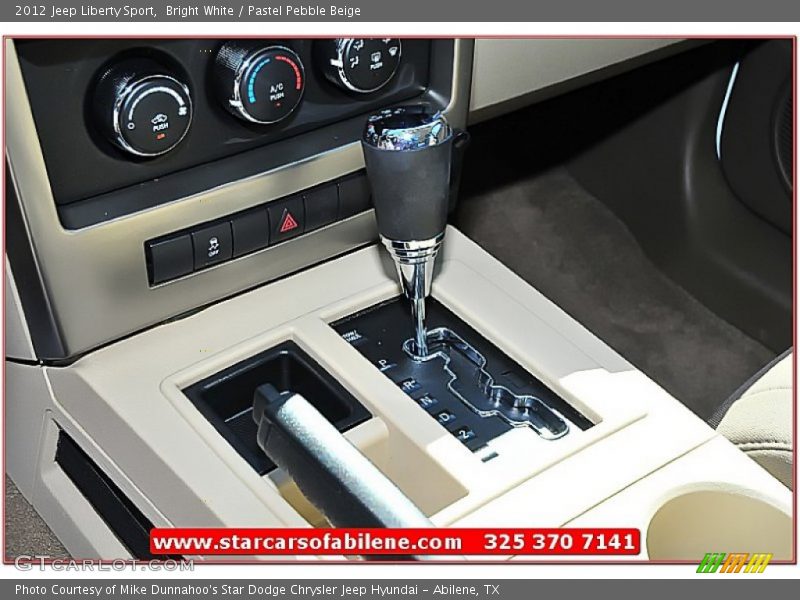 Bright White / Pastel Pebble Beige 2012 Jeep Liberty Sport