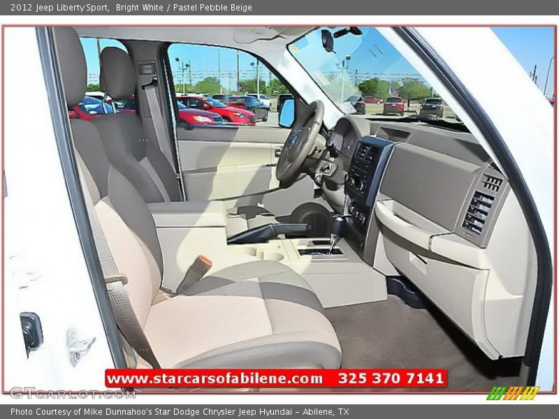 Bright White / Pastel Pebble Beige 2012 Jeep Liberty Sport