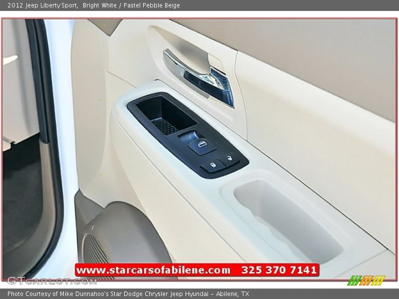 Bright White / Pastel Pebble Beige 2012 Jeep Liberty Sport