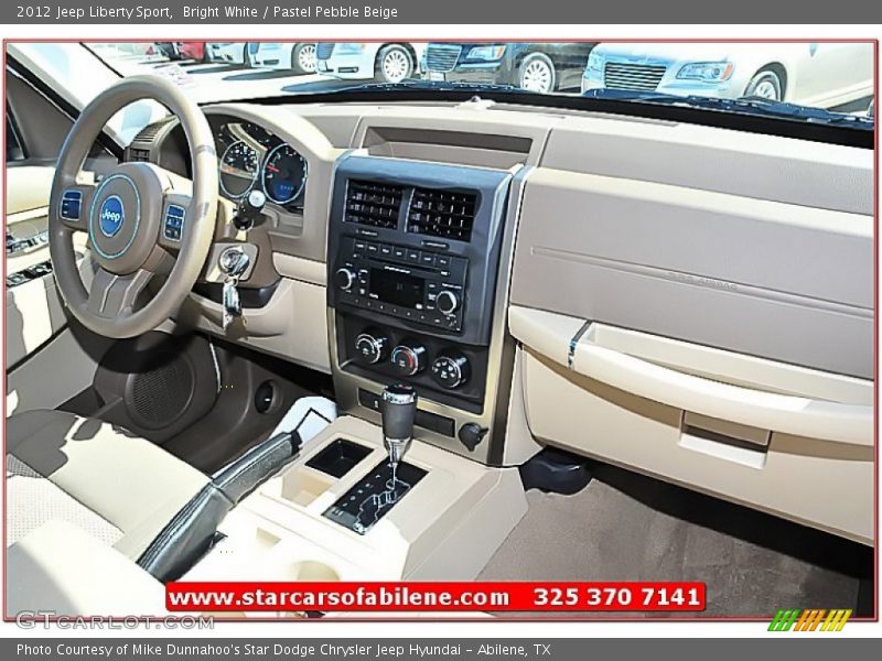 Bright White / Pastel Pebble Beige 2012 Jeep Liberty Sport