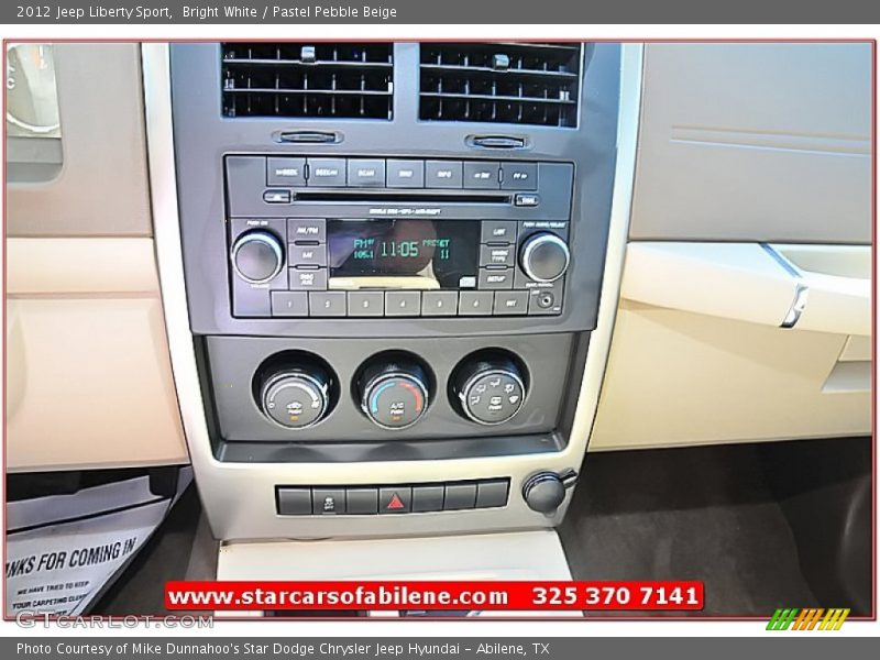 Bright White / Pastel Pebble Beige 2012 Jeep Liberty Sport