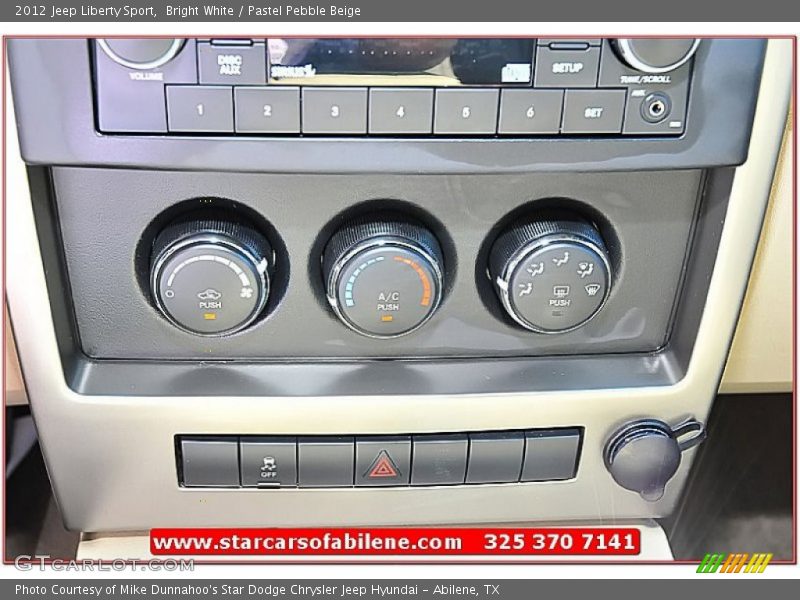 Bright White / Pastel Pebble Beige 2012 Jeep Liberty Sport