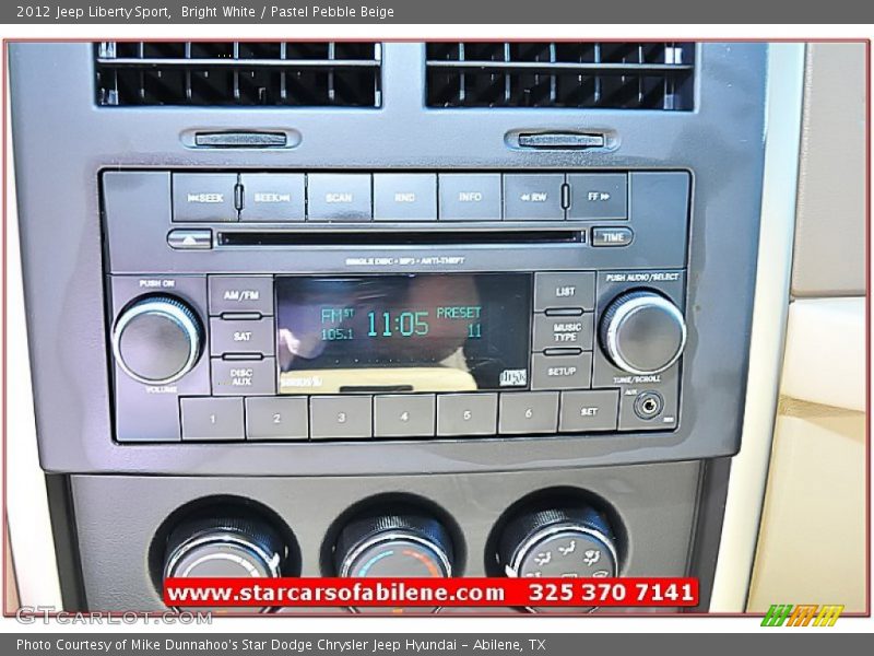 Bright White / Pastel Pebble Beige 2012 Jeep Liberty Sport