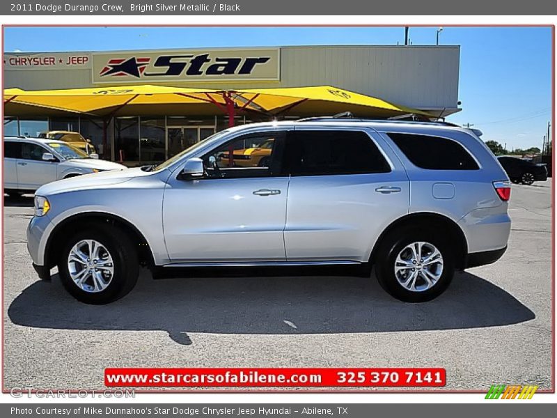 Bright Silver Metallic / Black 2011 Dodge Durango Crew